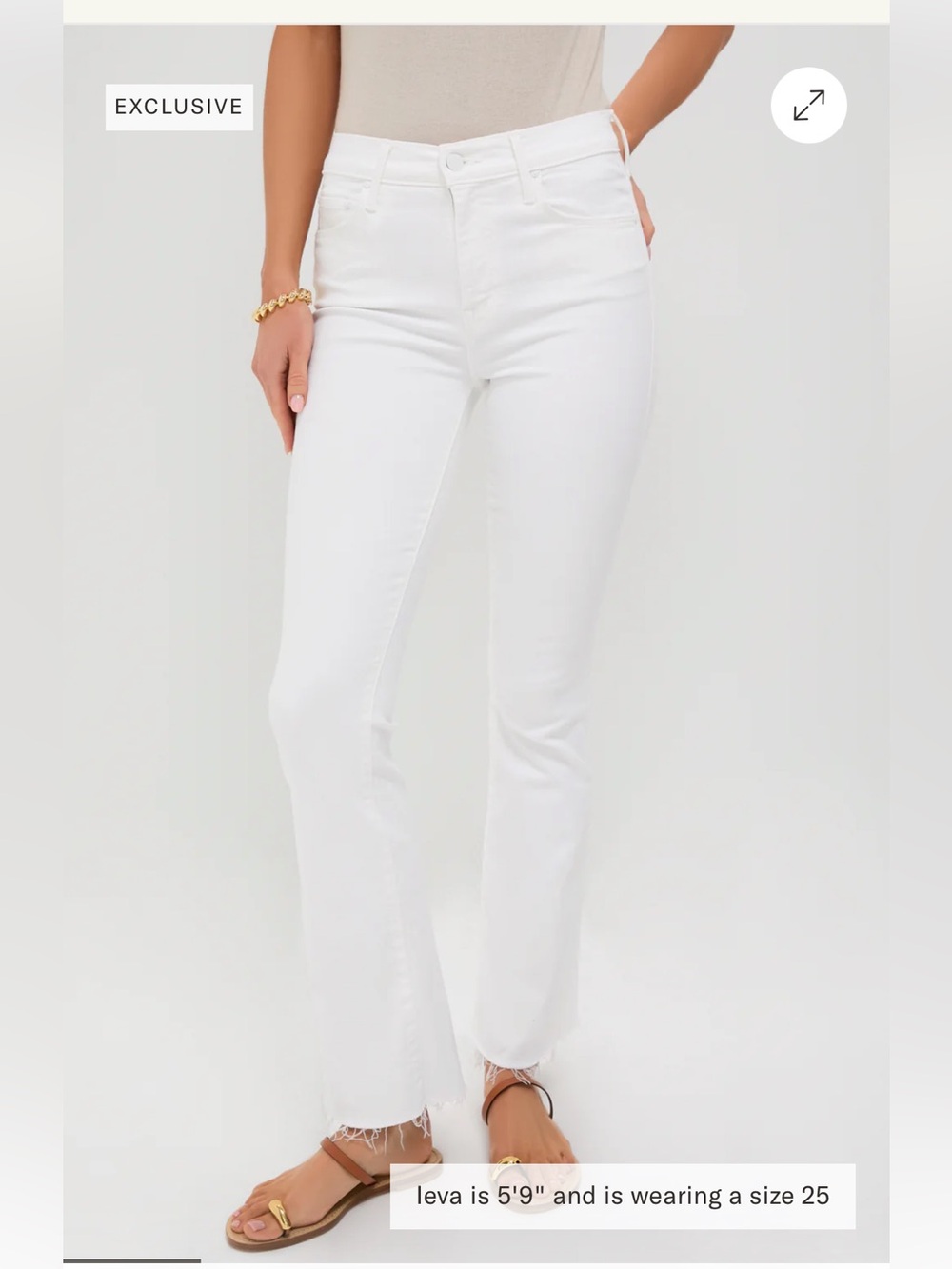 Mother hustler ankle fray High-Rise